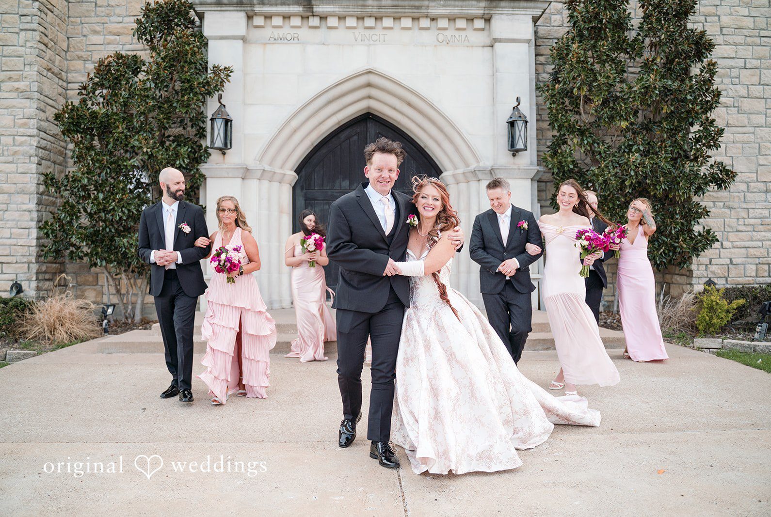 Dallas Wedding Photographers capturing couple smiling and posing at The Castle at Rockwall by Original Weddings