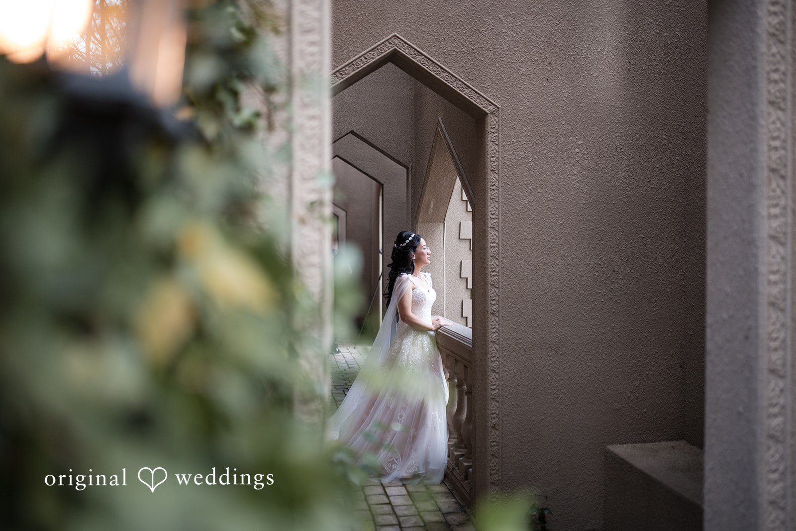 Nghi + Christopher Luxury bride photography with soft and elegant expressions at The Castle at Wildwood Gardens