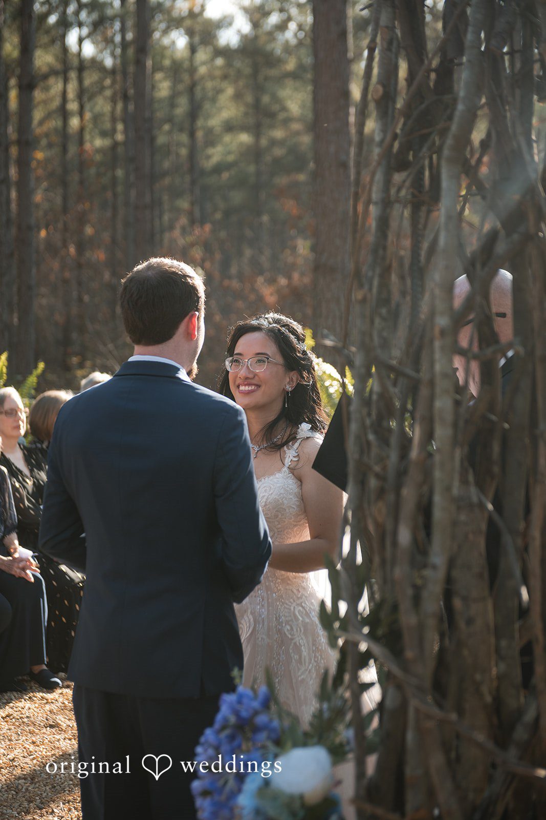 Nghi + Christopher Beautiful couple ceremony moment captured at The Castle at Wildwood Gardens