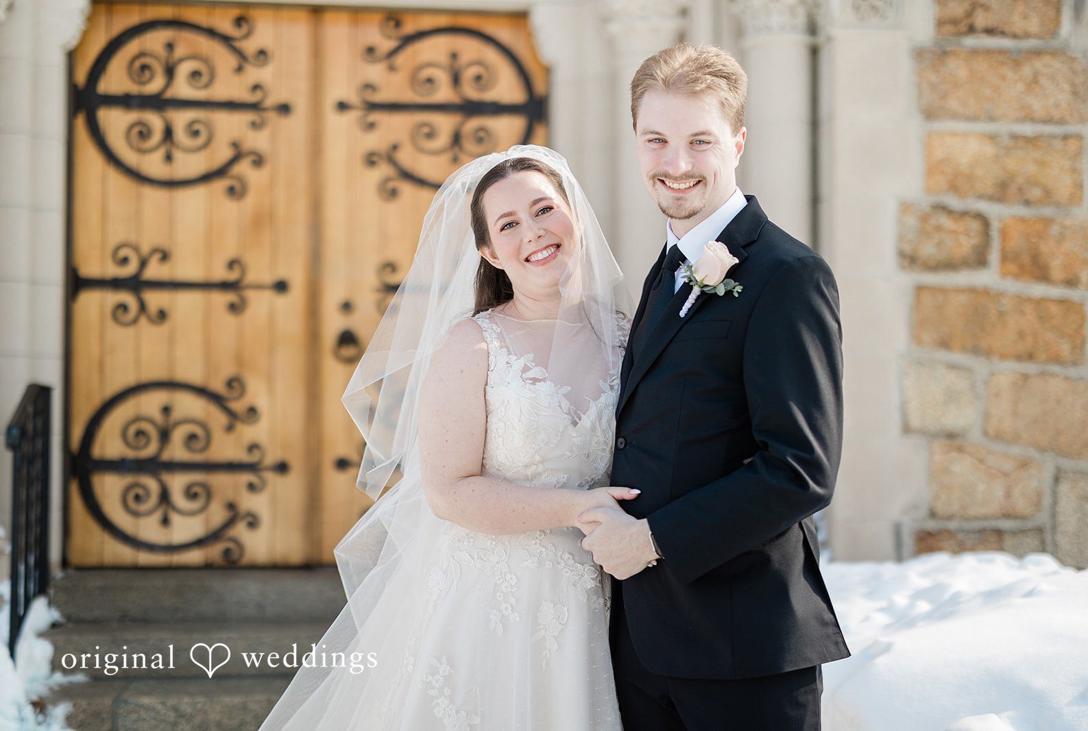 Boston Wedding Photographers capturing Golden hour couple at The Chapel at West Parish from Original Wedding
