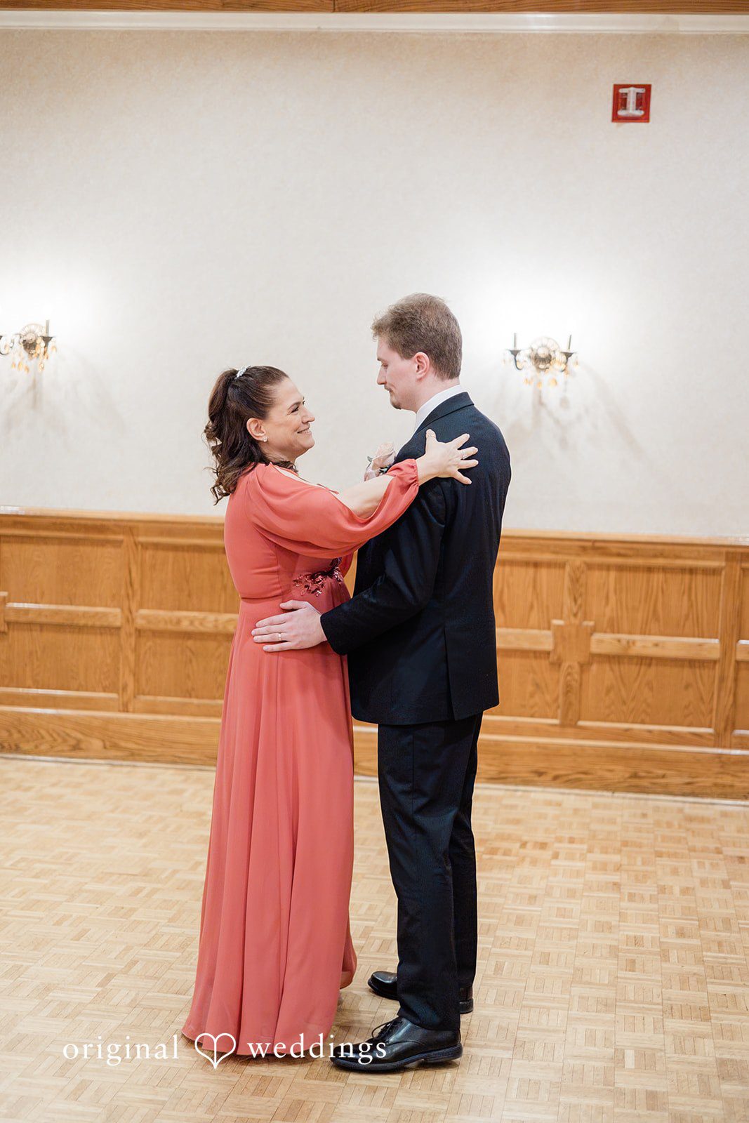Romantic dance moment at The Chapel at West Parish photographed by Boston Wedding Photographers from Original Weddings