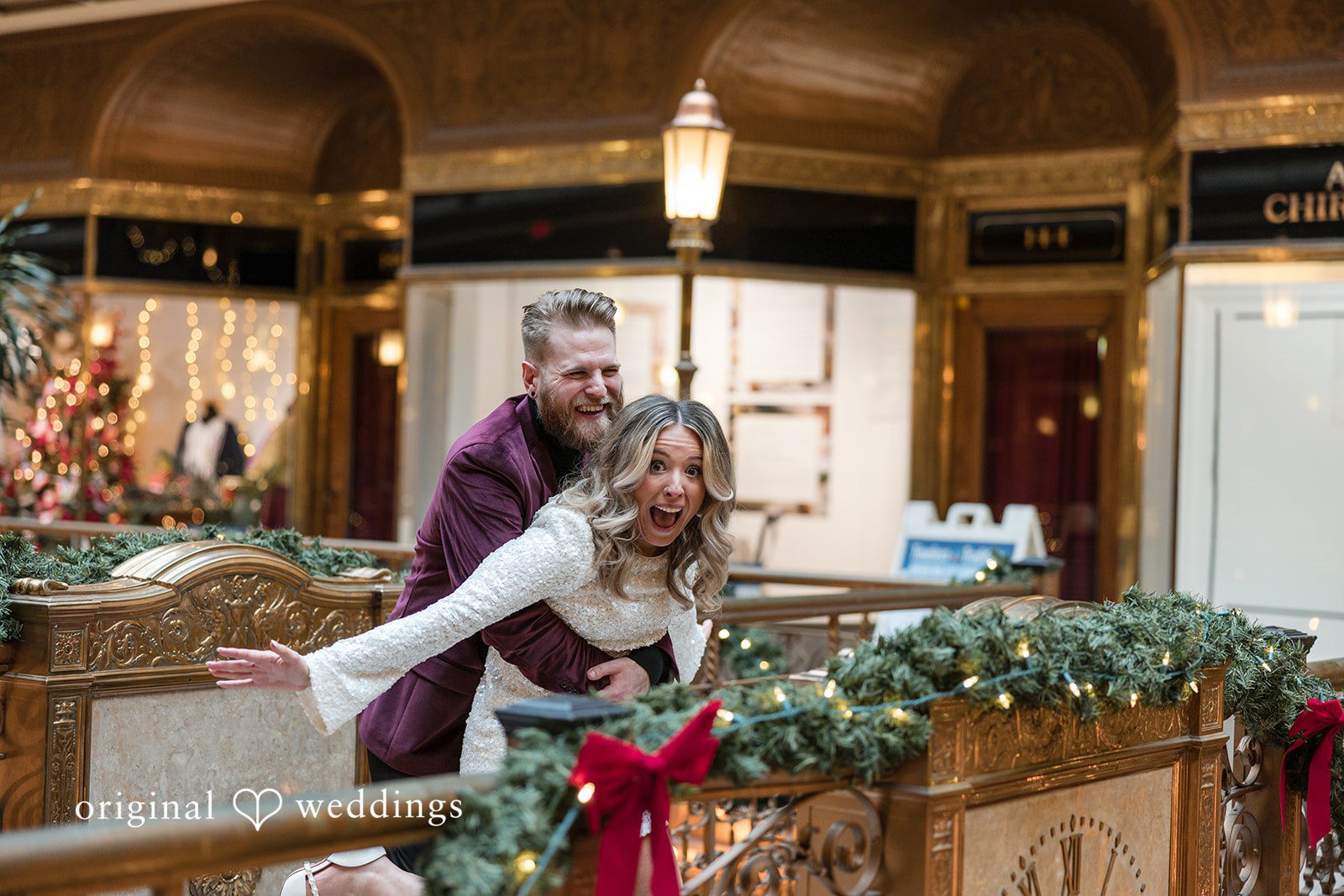 Lovely couple show casing their joy