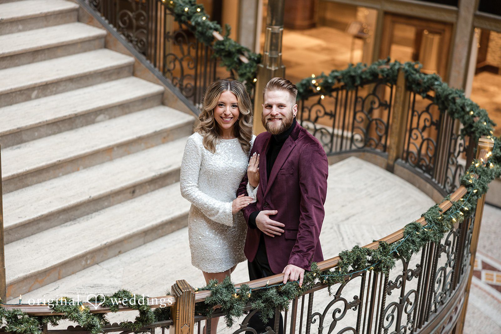 A candid shot of couple at The Cleveland Arcade
