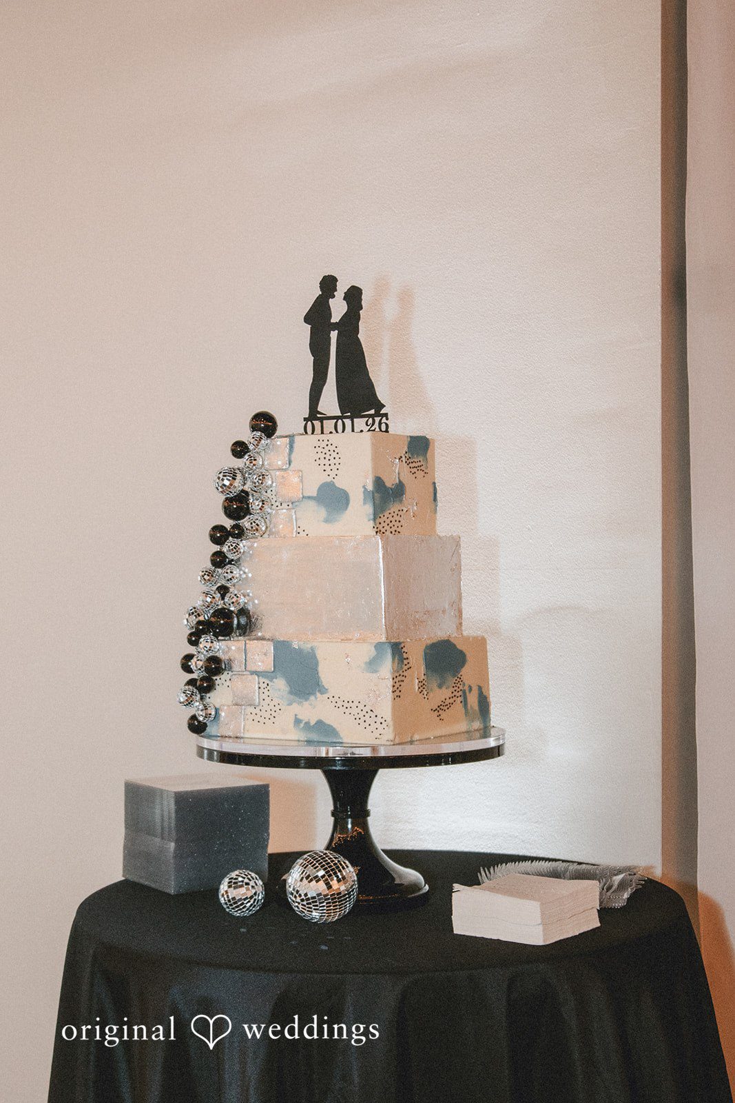 Siobhan + Seth Wedding cake at The Durham Exchange