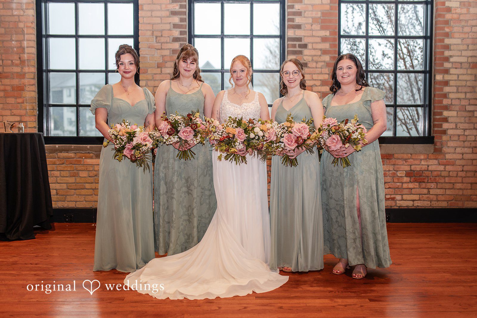 Stylish bridesmaids group photography at The Essence Event Center
