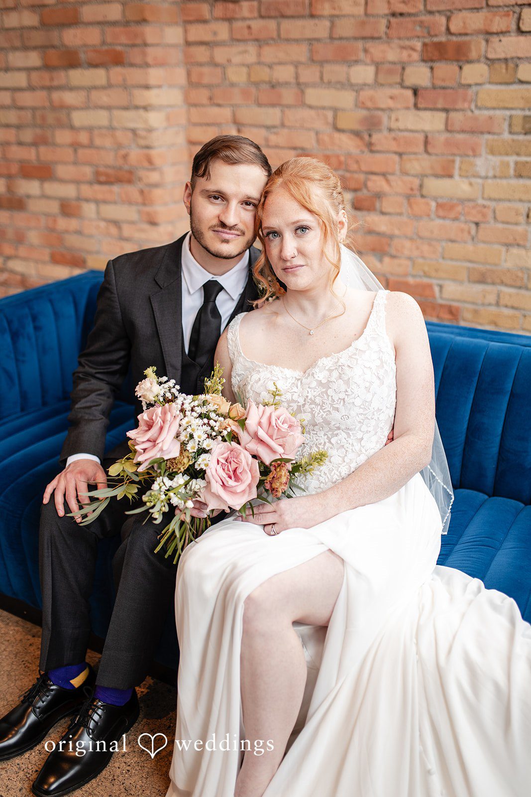 Elegant reception lounge photography  of couple at The Essence Event Center