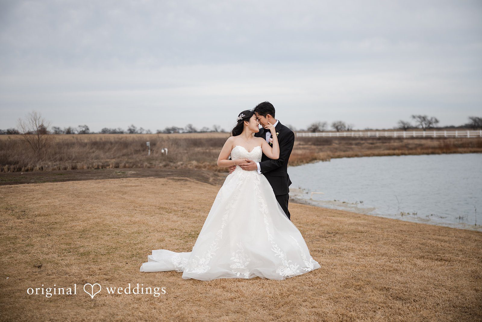 Anthony + Valen Amazing pose of couple across the water shore