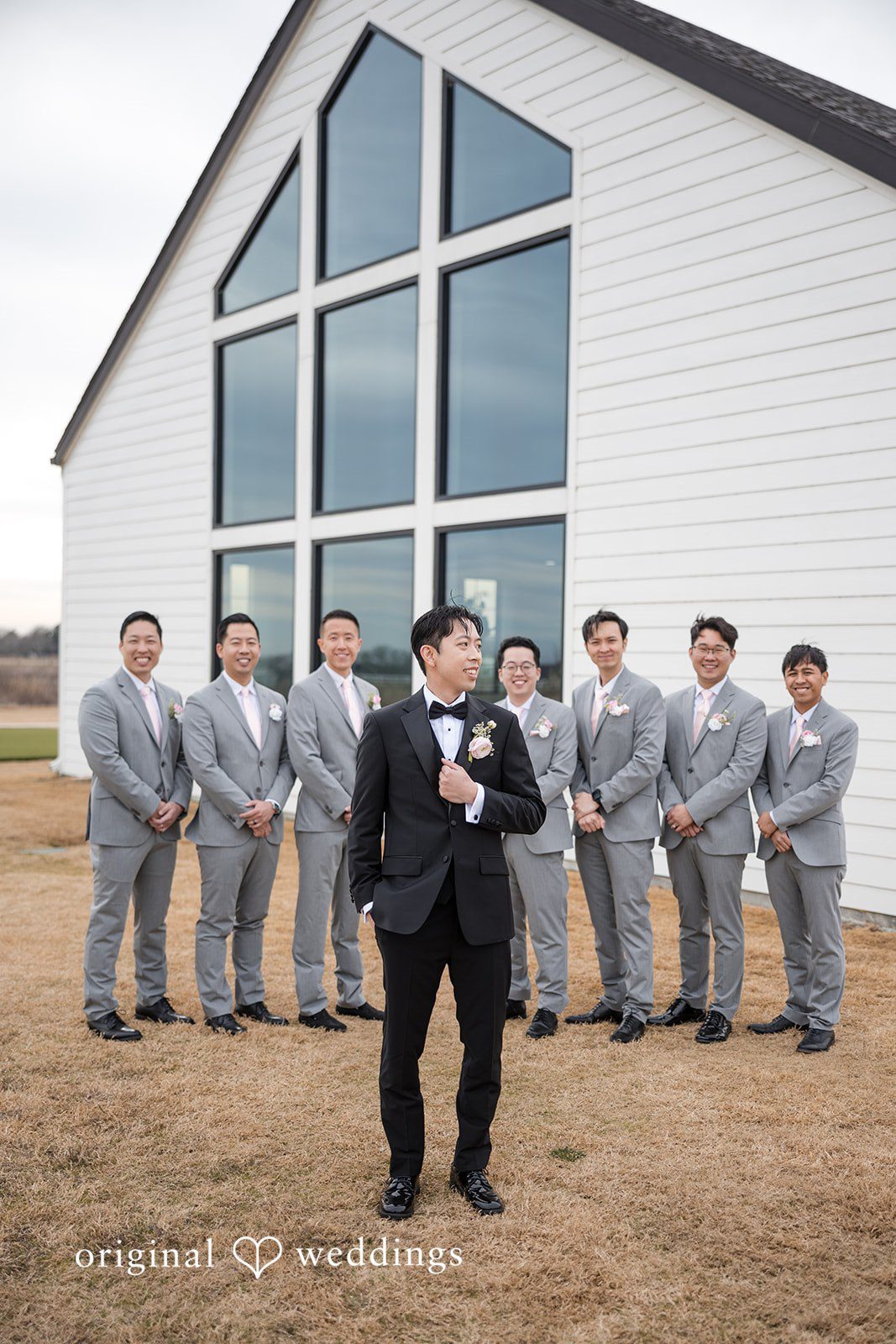 Anthony + Valen Stunning group photo of groom with groomsmen