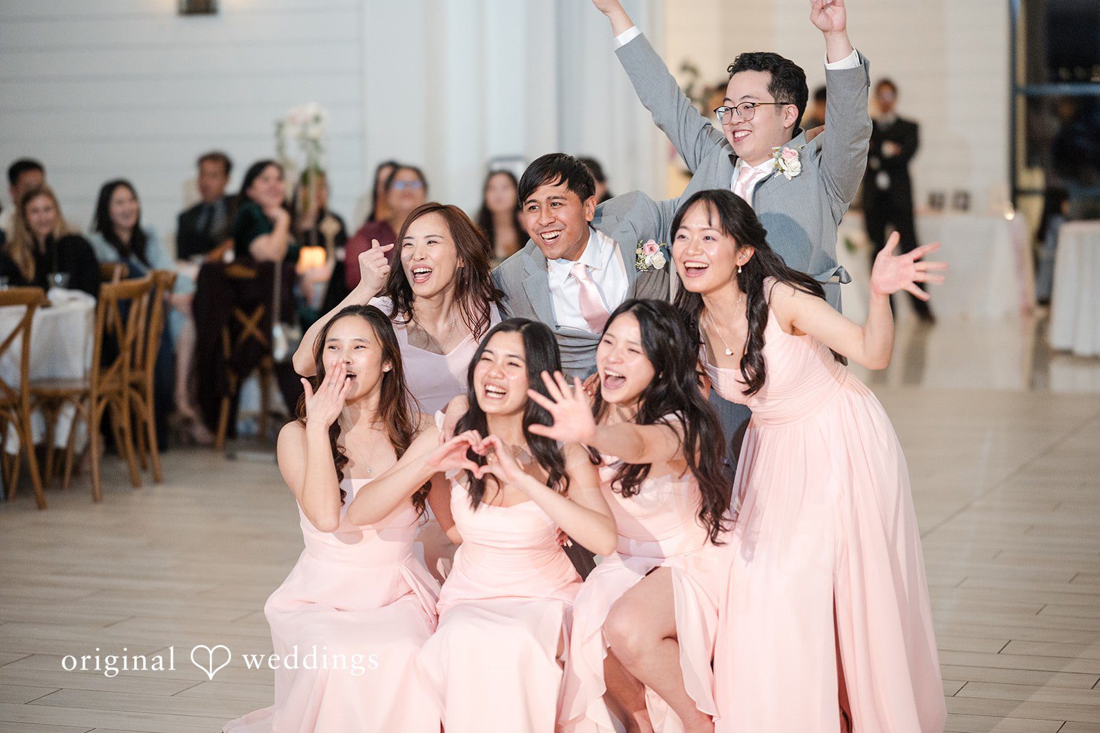 Anthony + Valen Group photo of bridesmaids and groomsmen