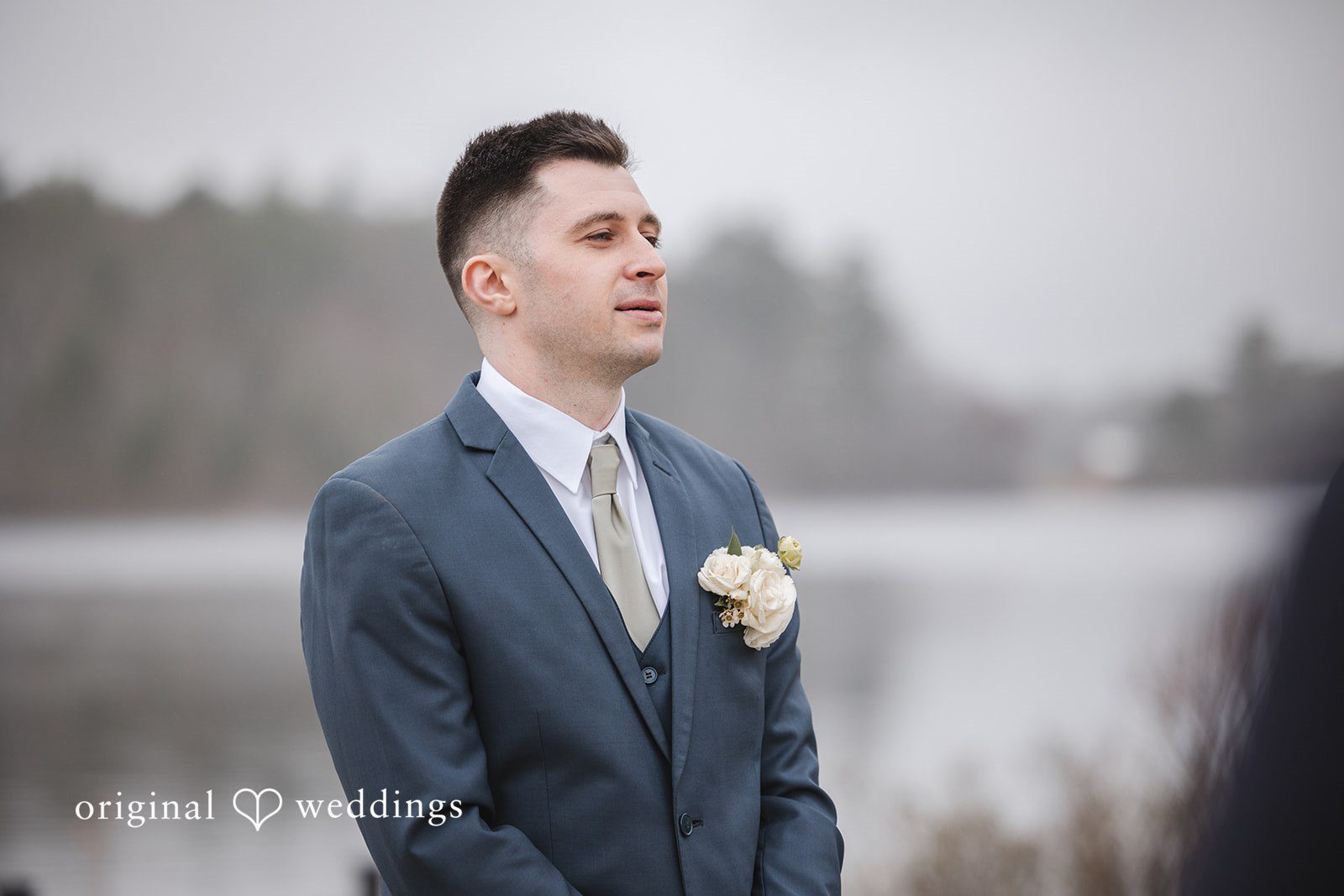 The groom anticipates the bride