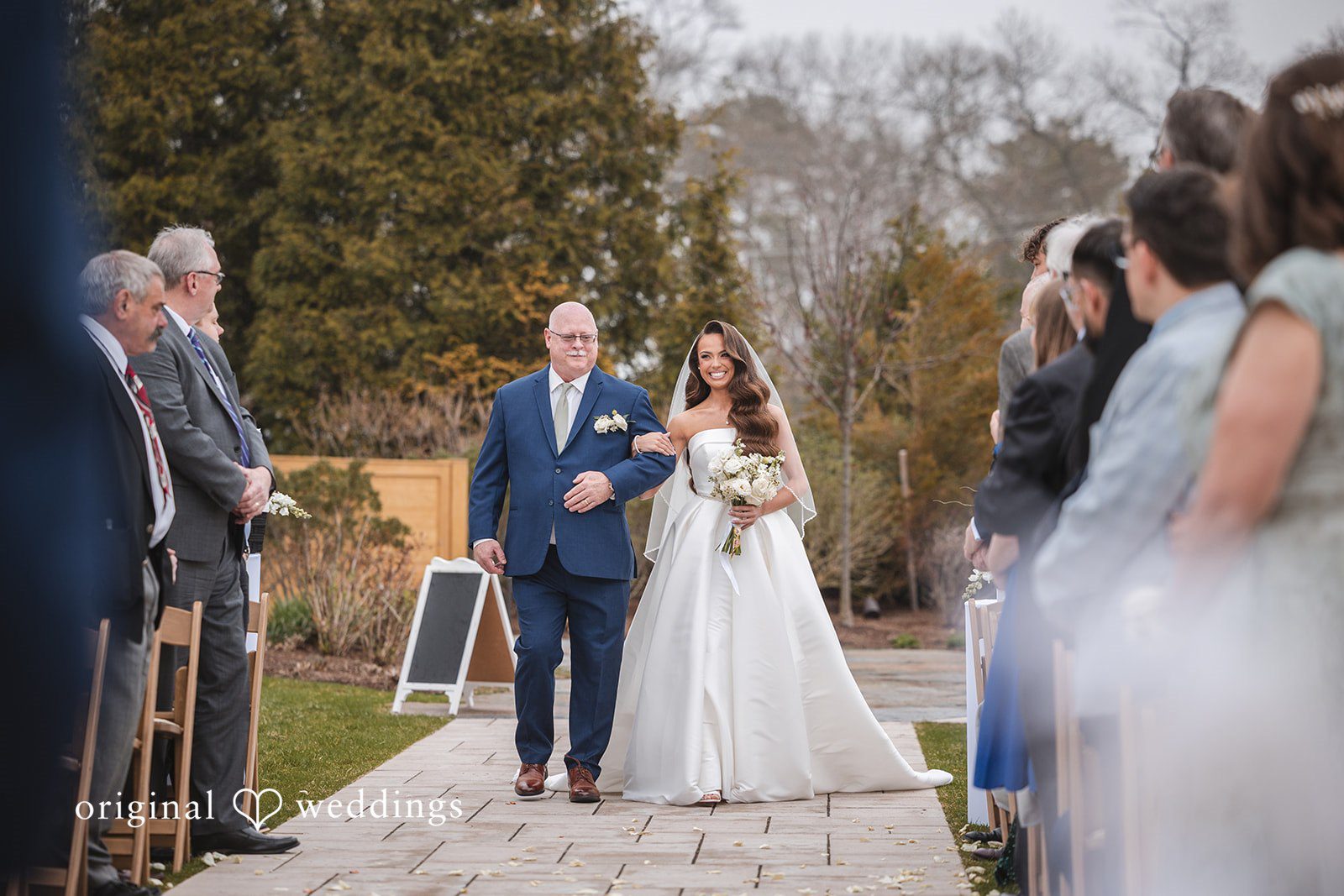 Our Boston wedding photographers captured the moment the bride's father walked the bride down the aisle