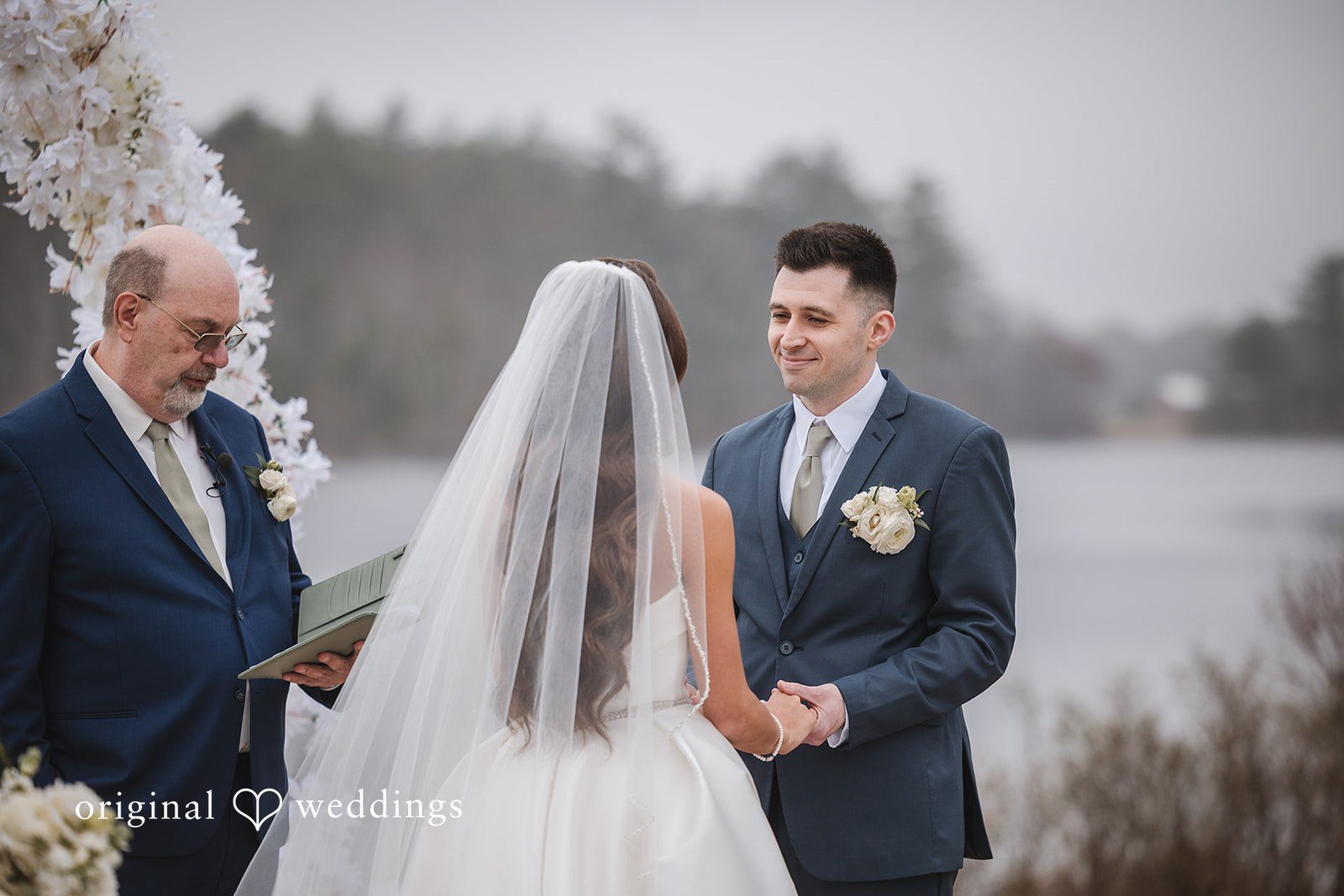 The couple exchanges marital vows