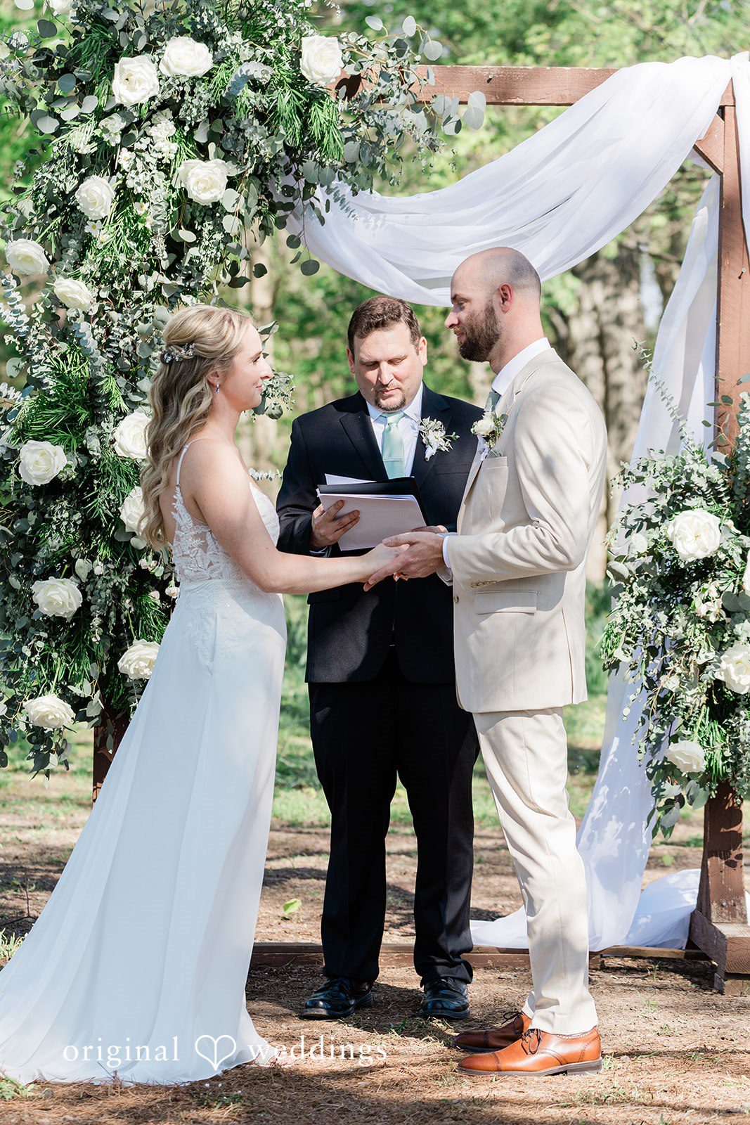 Lily + Robert The bride and groom are about to be joined together