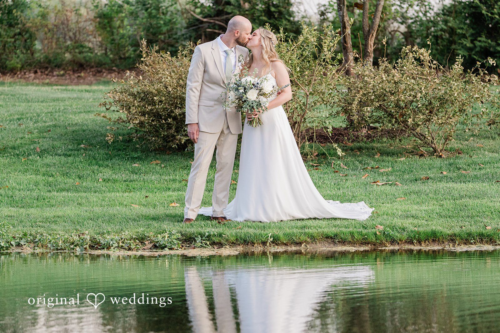 Lily + Robert A romantic portrait of the couple by the lake