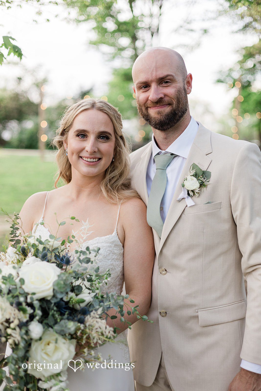 Lily + Robert A stunning portrait of the couple before the wedding reception