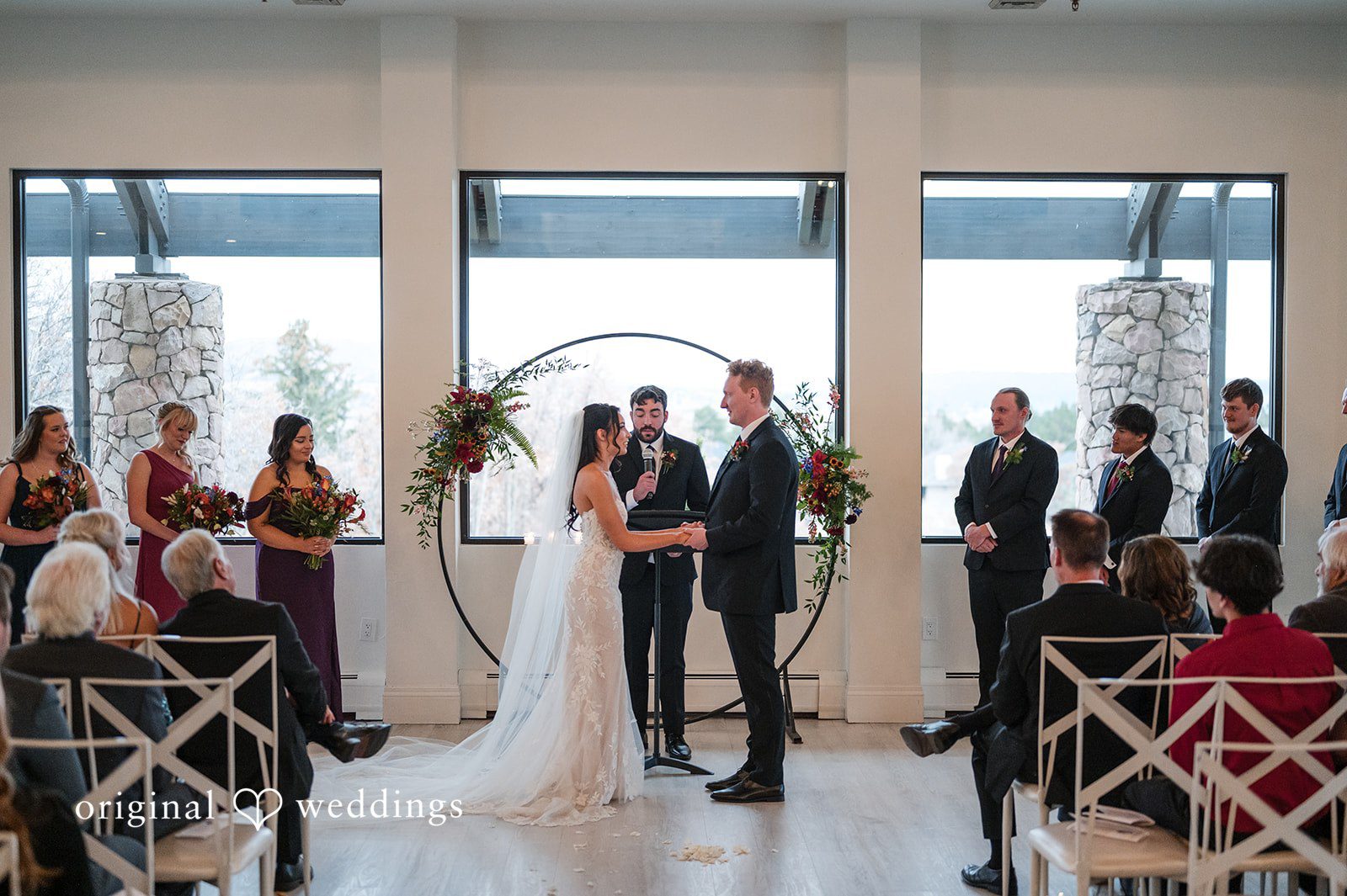 Beautiful emotional wedding picture of couple  at The Oaks