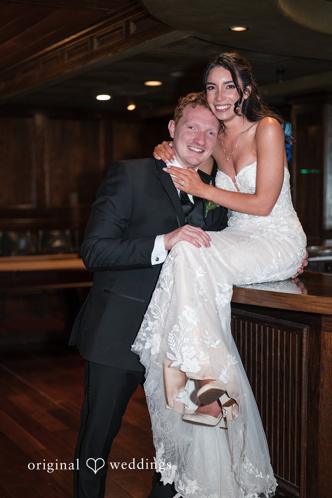 Romantic bride and groom close portrait at The Oaks