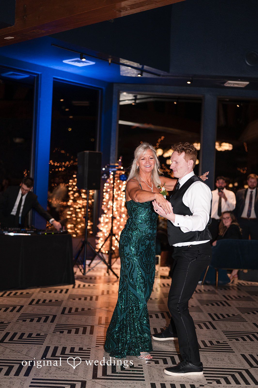 Elegant groom reception dance moment  with someone at The Oaks