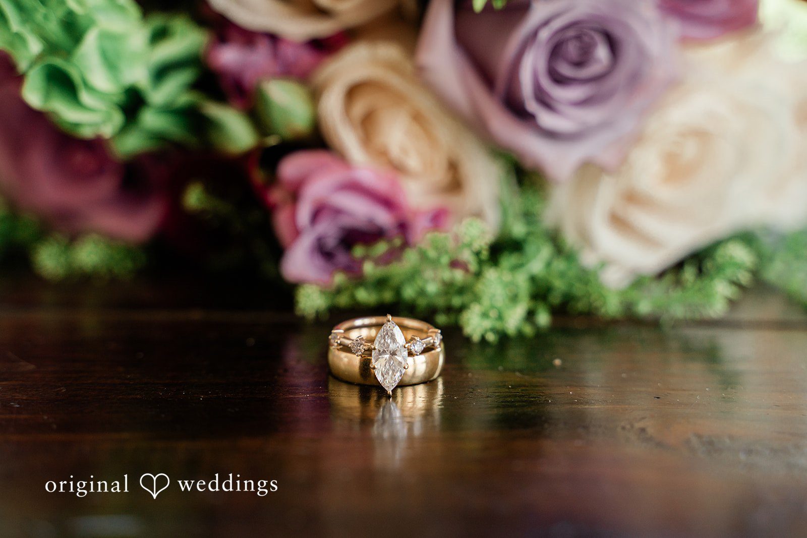 A detail shot of the ring