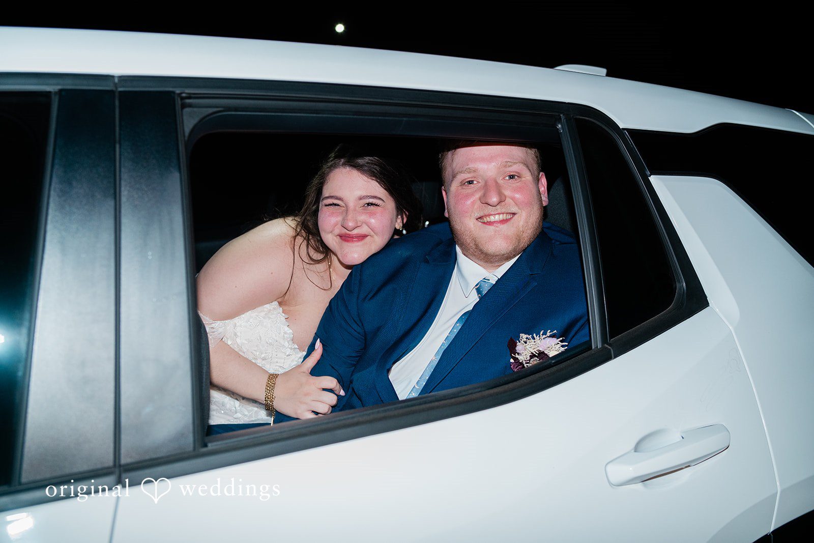 The couple in their car