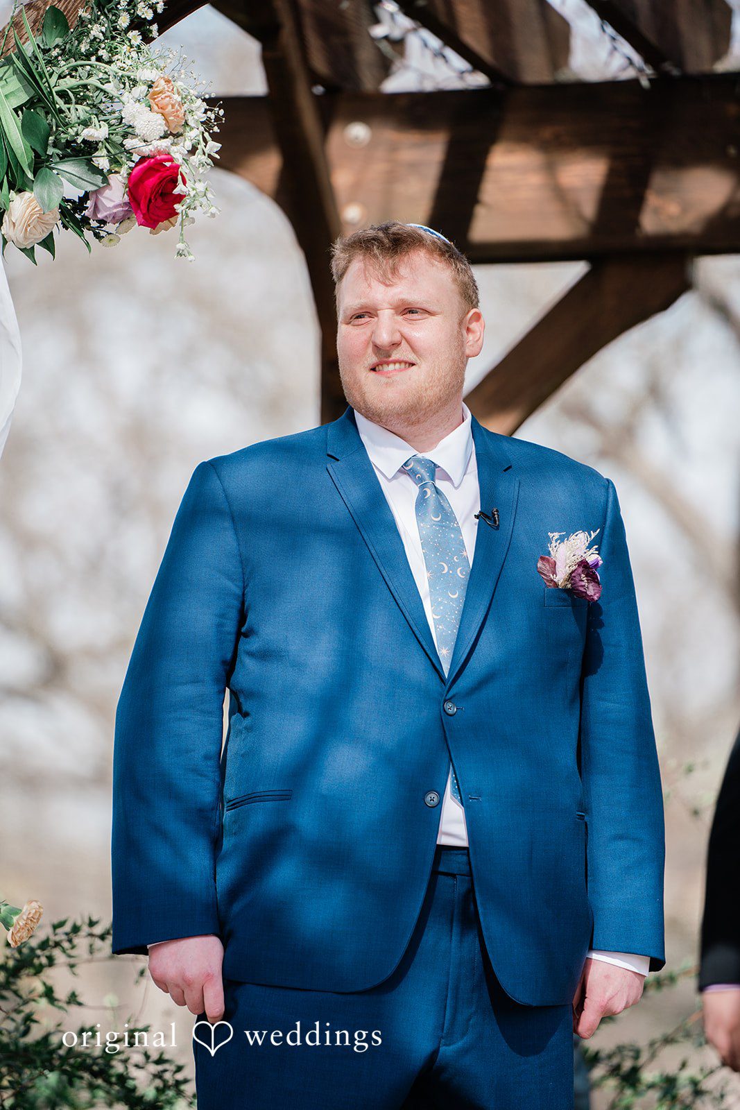 The groom anticipates the bride