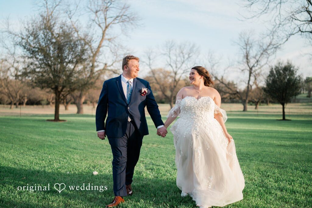 Our Dallas wedding photographers at Original Weddings captured a beautiful outdoor portrait of the couple at the Orchard Event Venue & Retreat