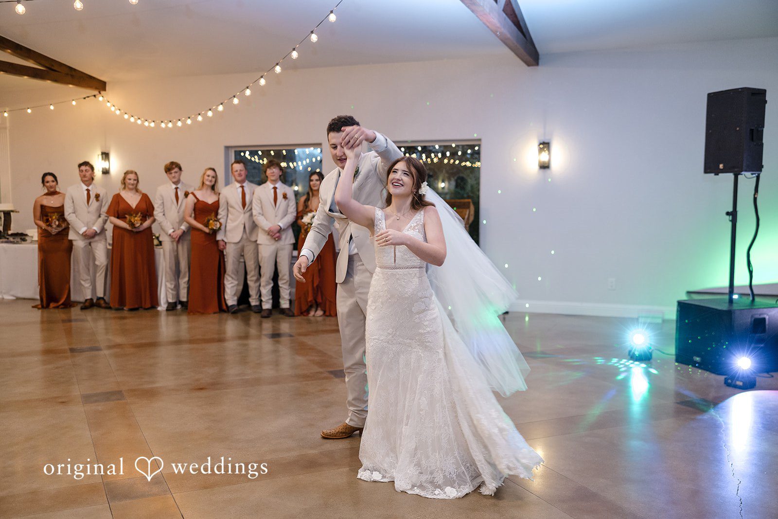 Bonnie + Aksel Elegant bride and groom dance moment at The Orchard Event Venue & Retreat