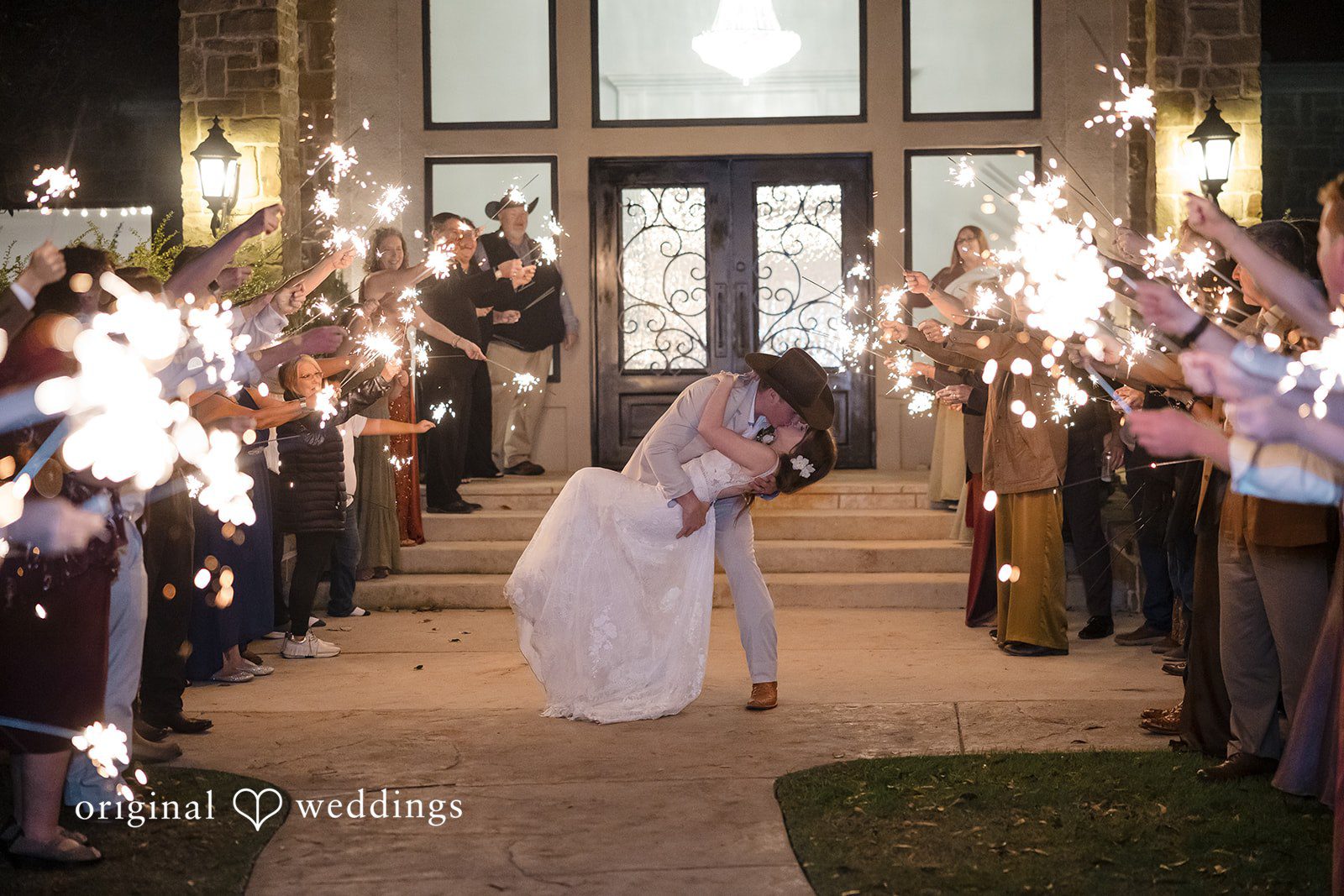 Bonnie + Aksel Romantic kiss moment at The Orchard Event Venue & Retreat