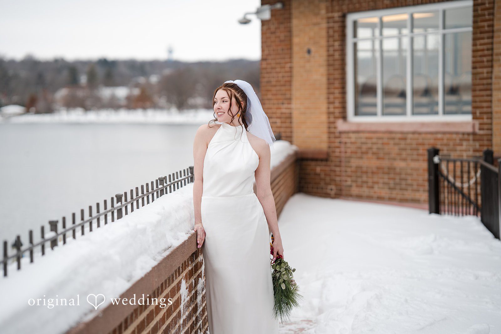Samantha + James The bride by the lake side
