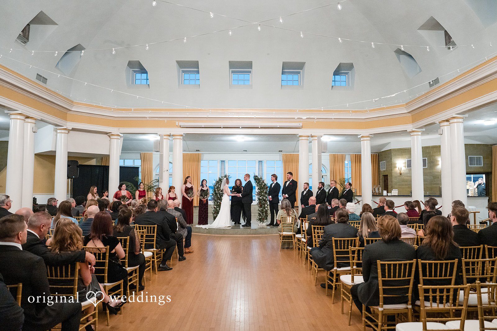 Samantha + James A portrait from The Riviera Ballroom wedding ceremony