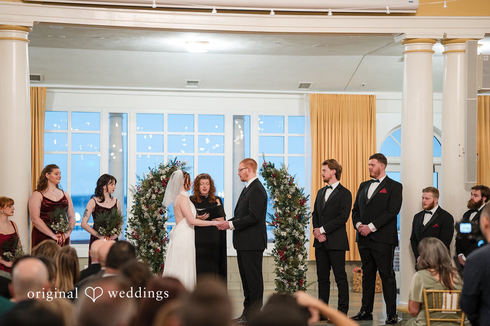 Samantha + James The bride and groom exchange marital vows
