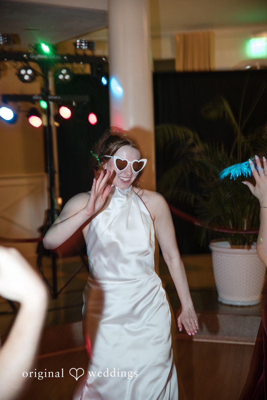 Samantha + James The bride dances happily