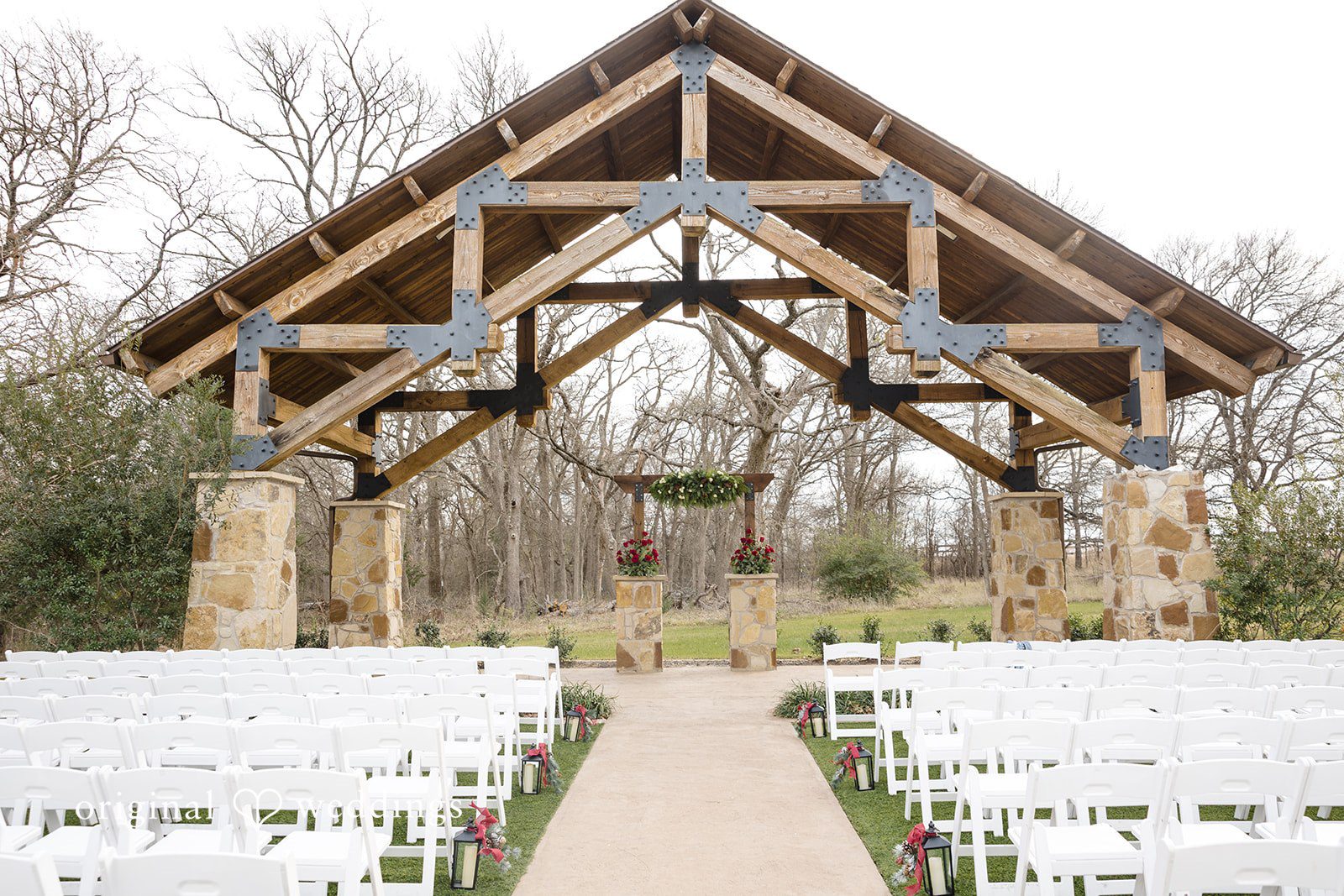 Rustic wedding ceremony setup at The Springs Alvarado