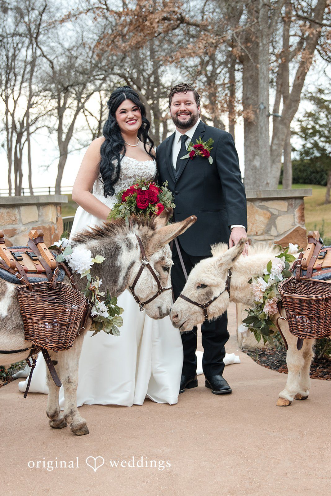 Romantic couple portrait after ceremony