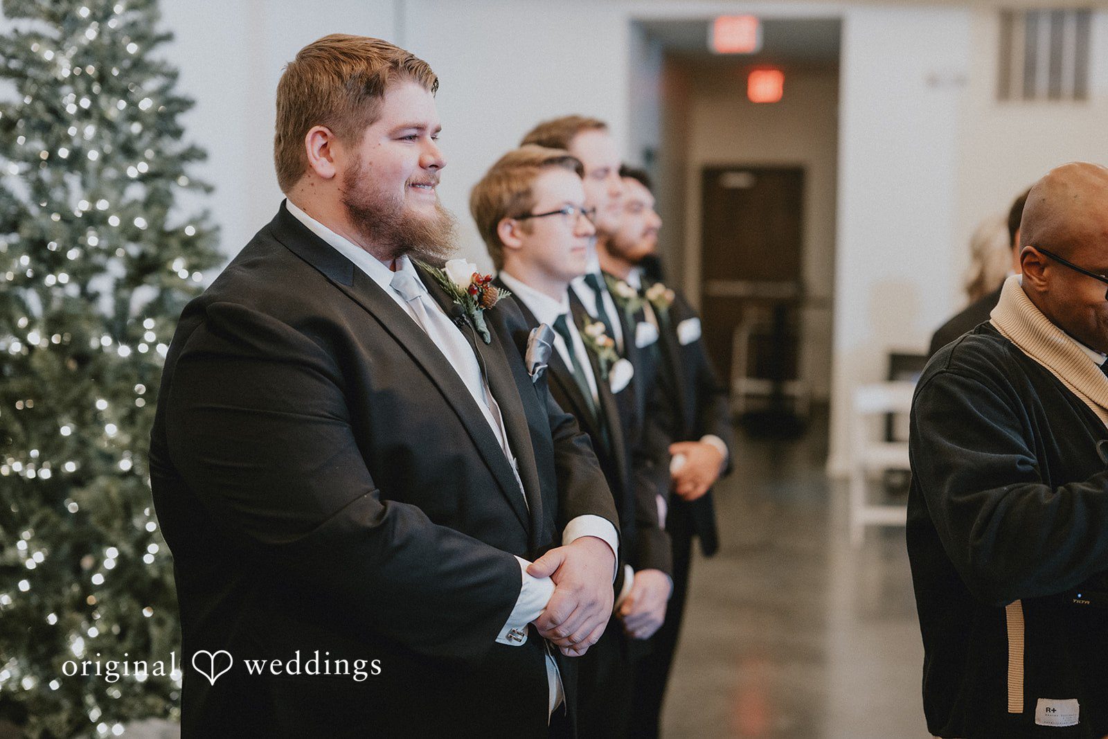 The groom anticipates the bride