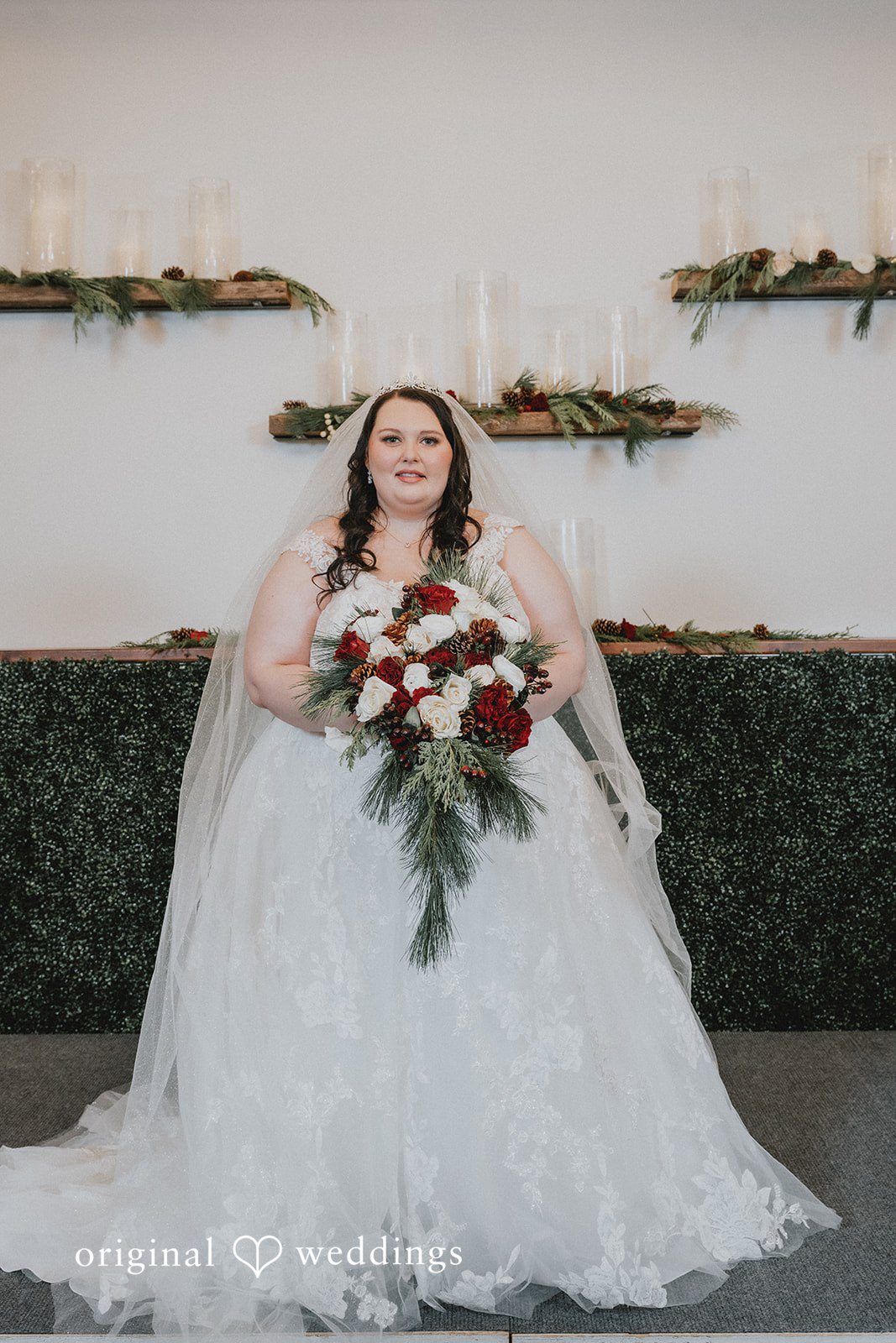 A portrait of the bride