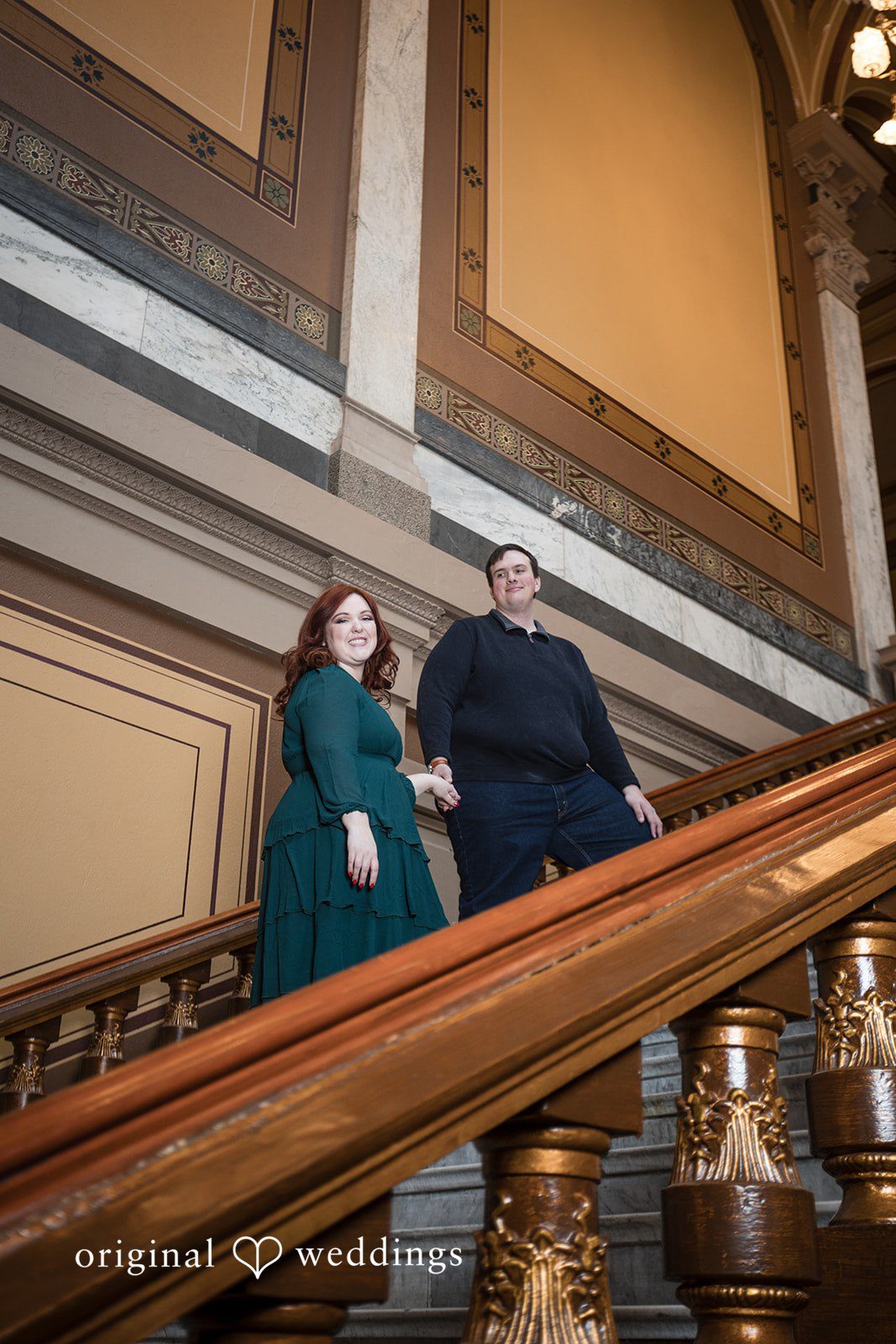 Beautiful picture of couple at The State House