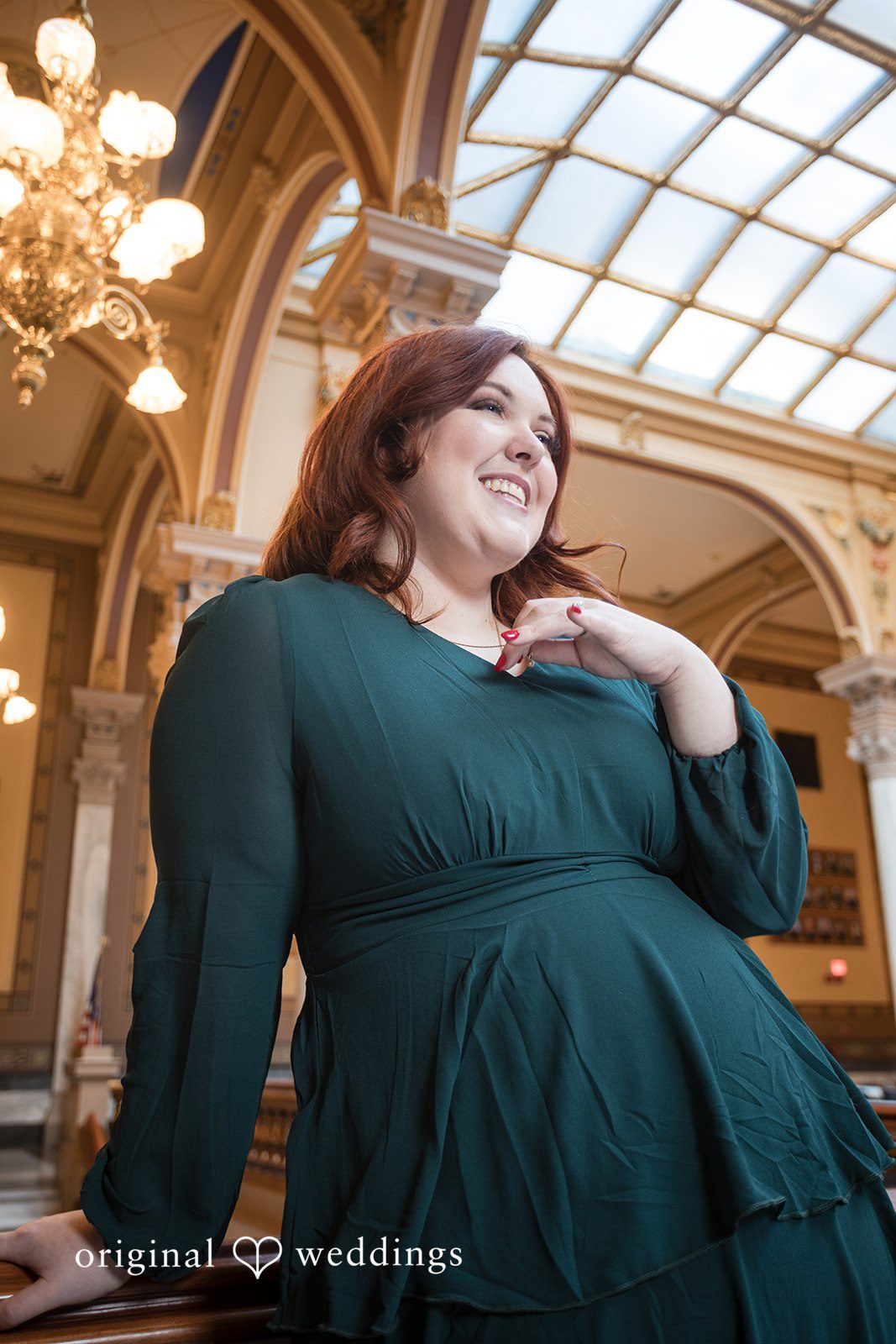 Beautiful pose of bride to be at The State House