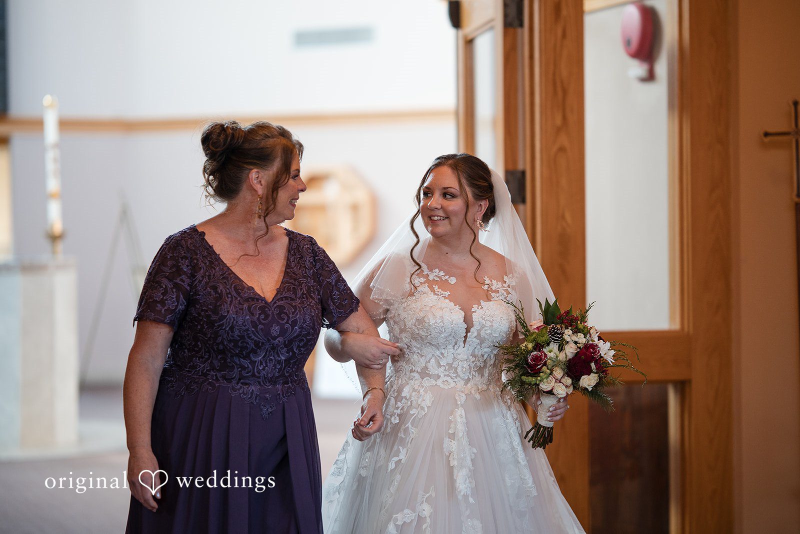 Michael + Shannon The bride's mother walks her down the aisle