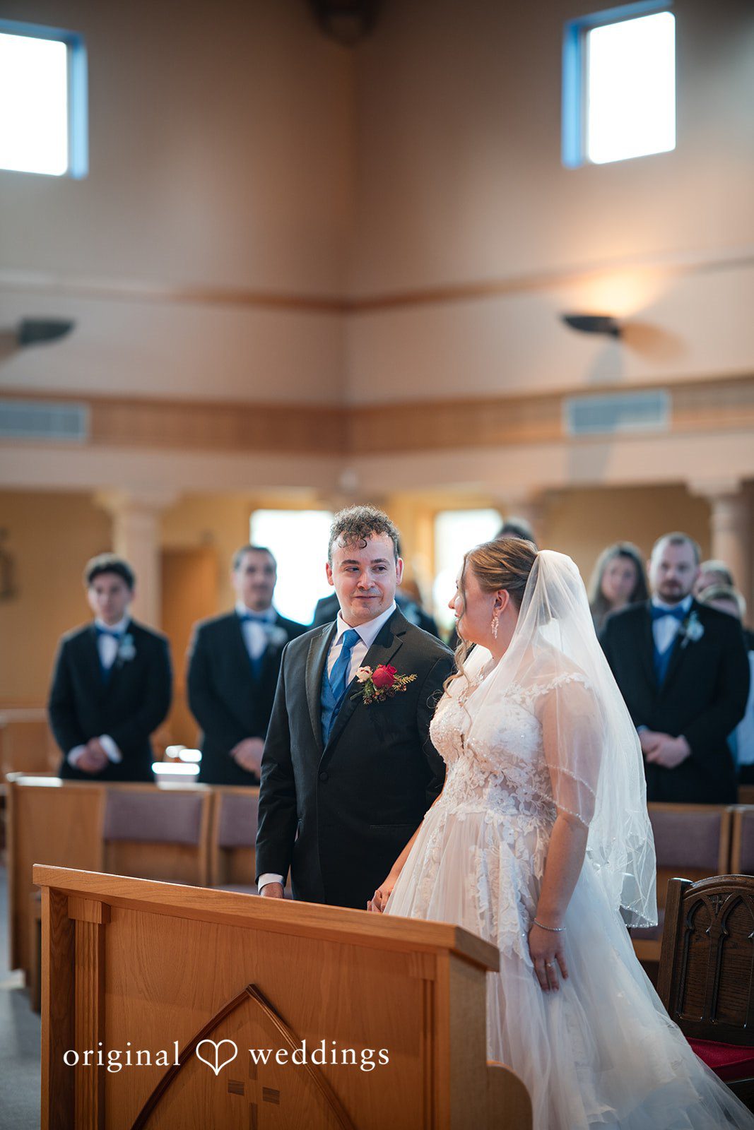 Michael + Shannon A portrait from the church wedding ceremony