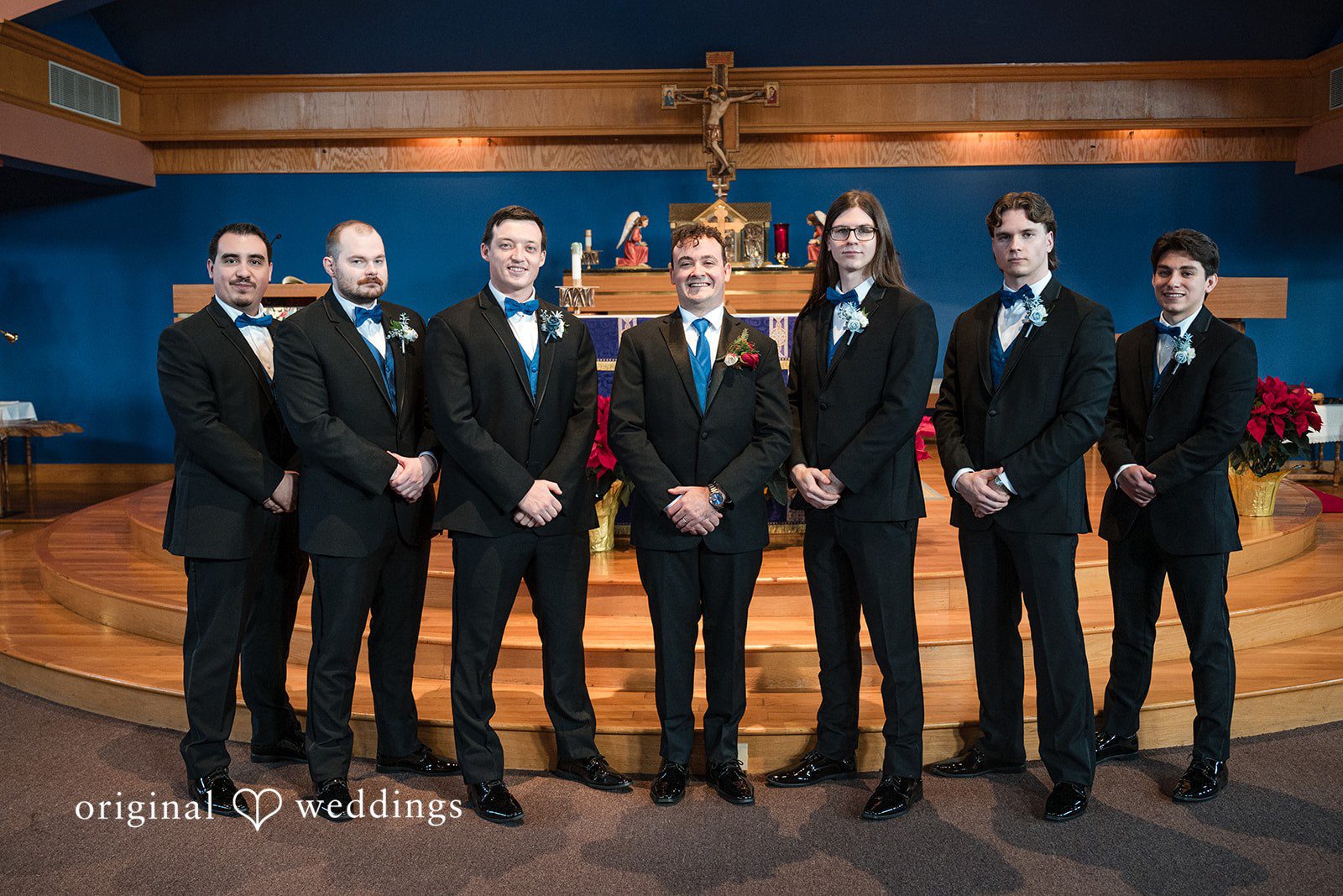 Michael + Shannon A portrait of the groom and his groomsmen
