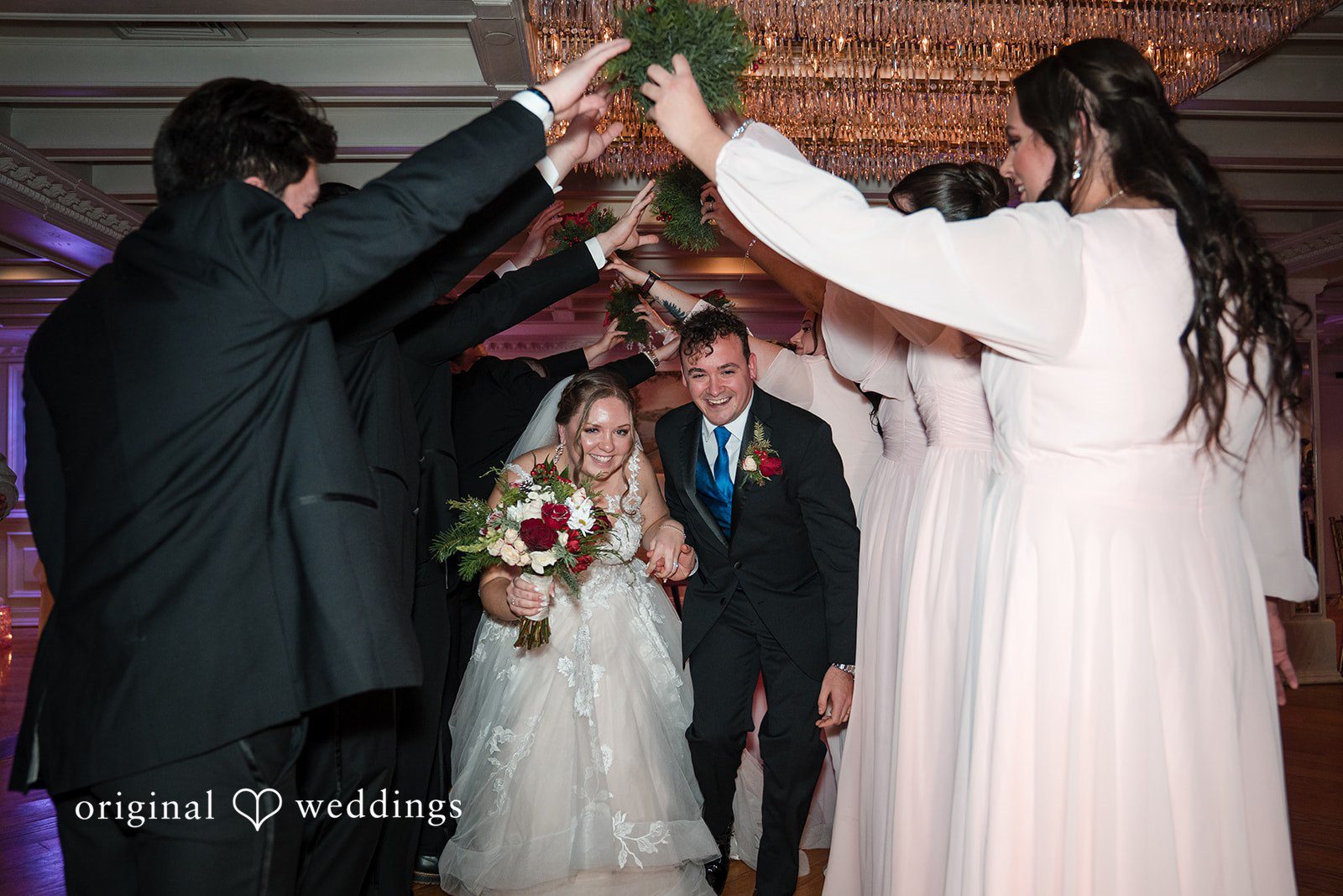Michael + Shannon The couple makes a grand exit with cheers from their bridal party