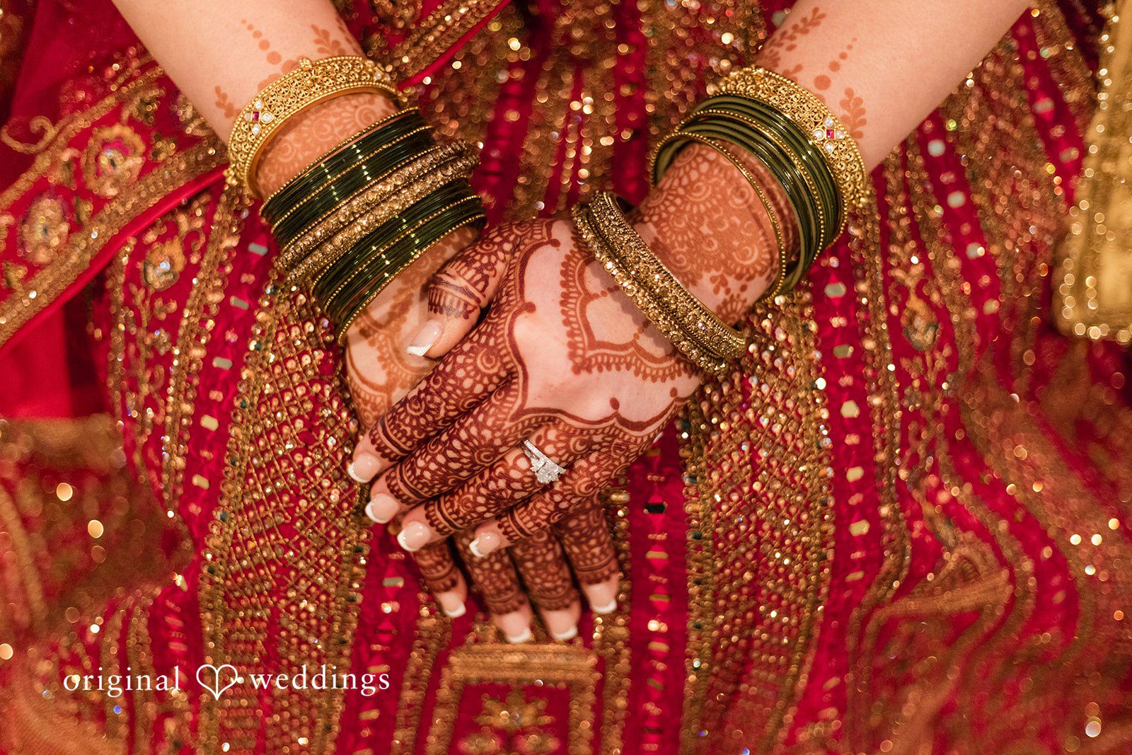Taylor + Yash Beautiful henna picture of bride