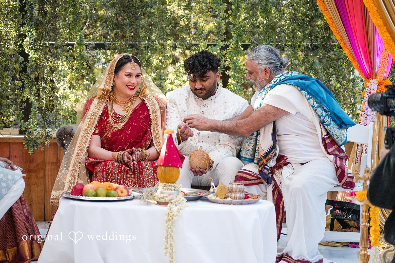Taylor + Yash Indian style wedding ceremony at The Troutdale House