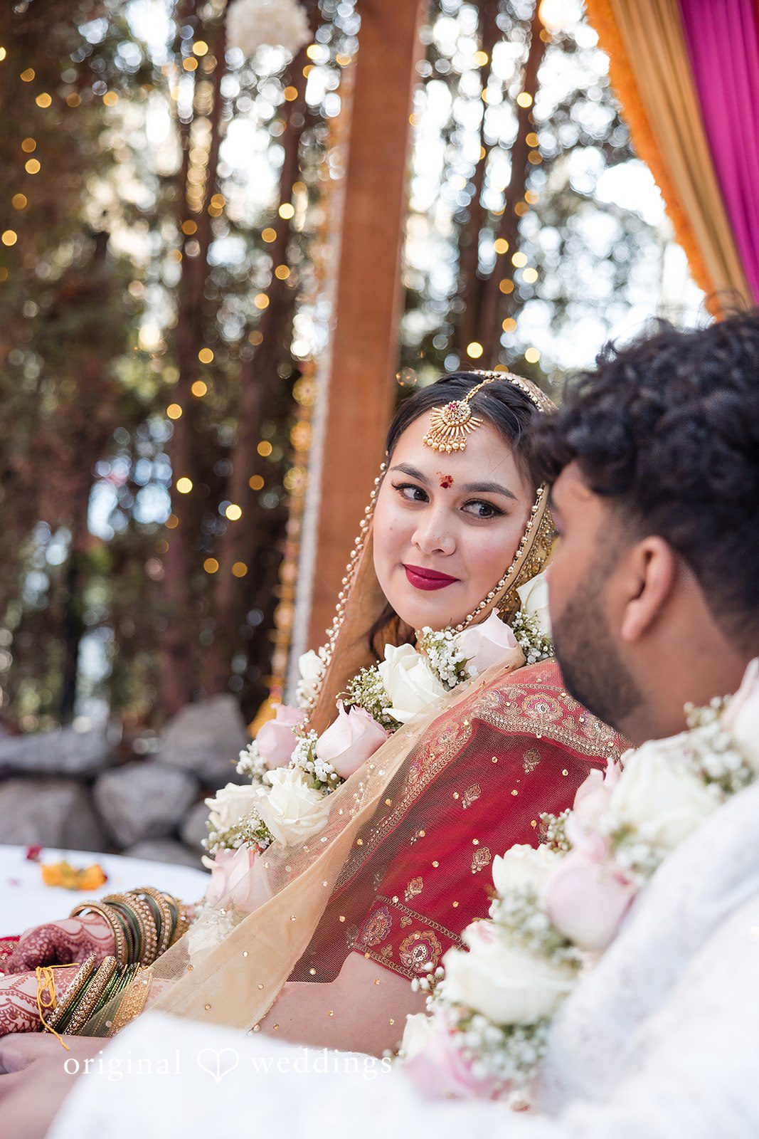 Taylor + Yash Portland wedding photography by Original Weddings capturing the loveliest moment of couple at The Troutdale House
