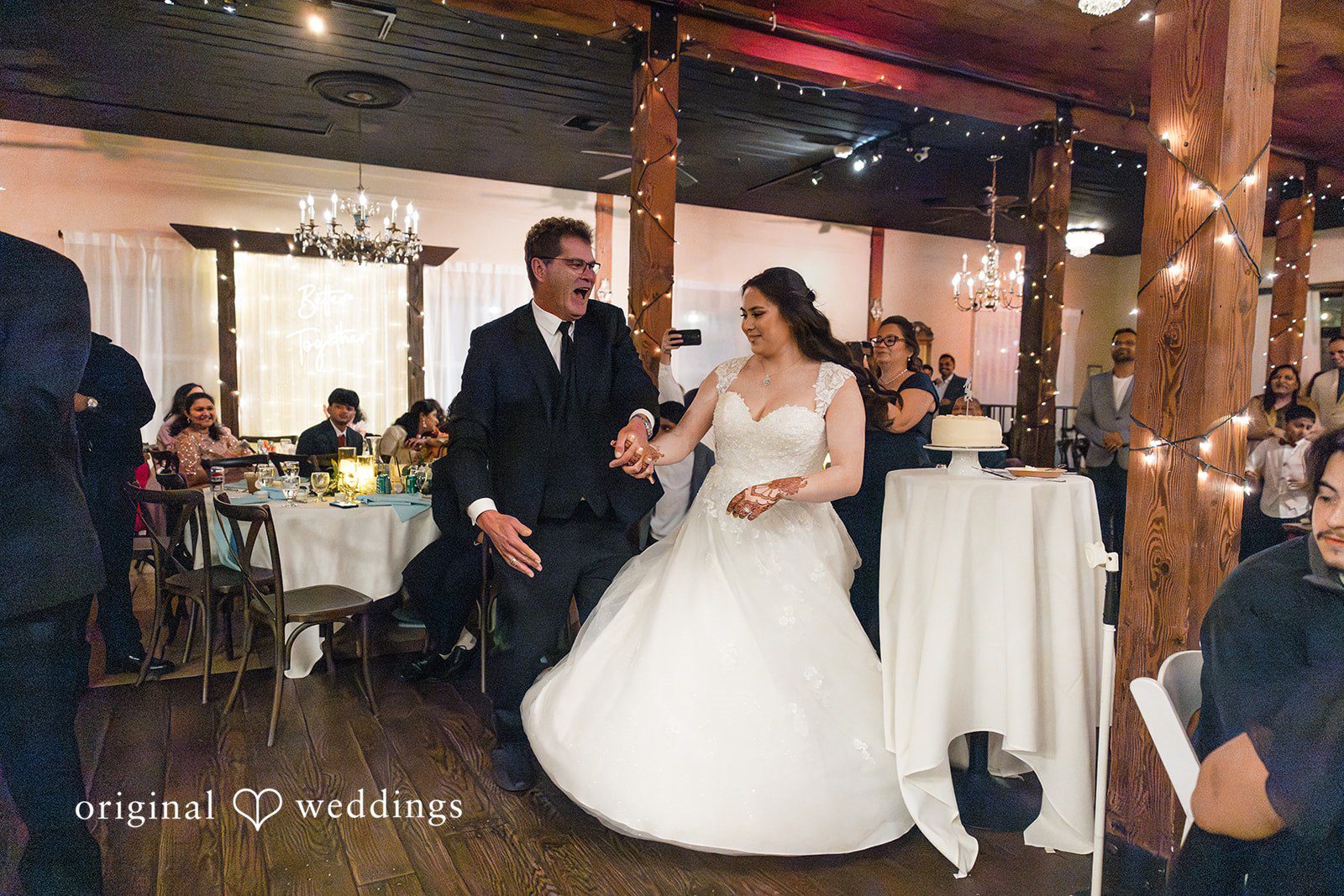 Bride dancing with her father during the reception