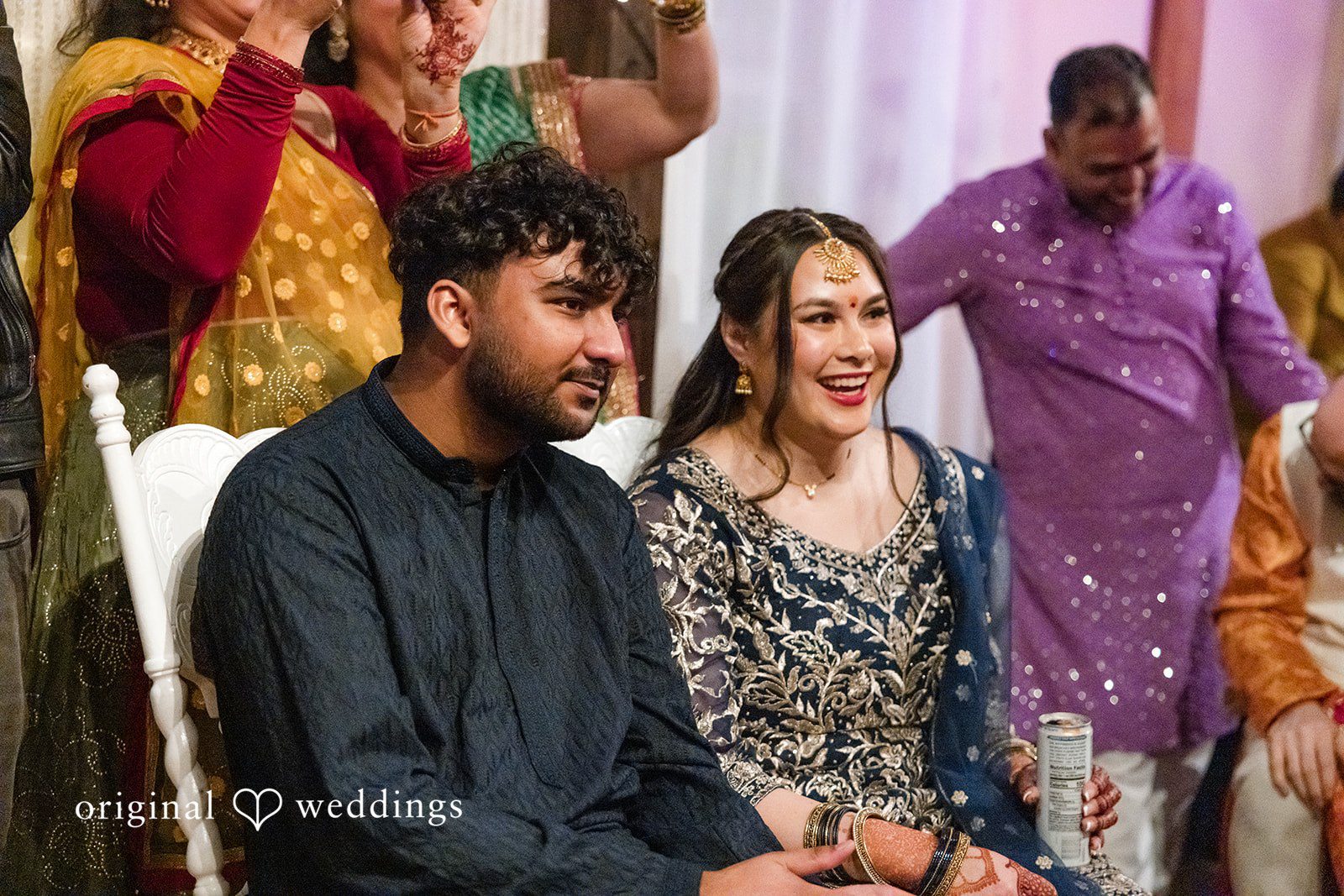 Taylor + Yash Beautiful picture of couple at The Troutdale House Indian Wedding