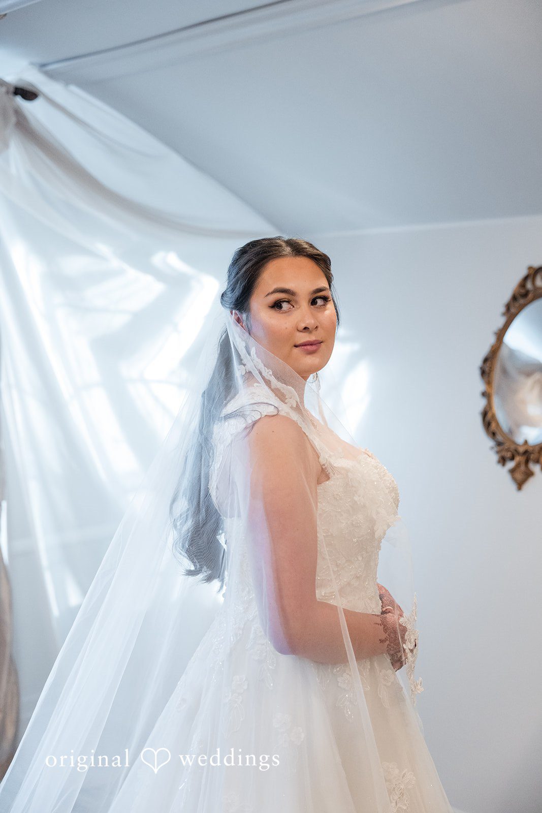 Bride portrait in soft natural light before the ceremony
