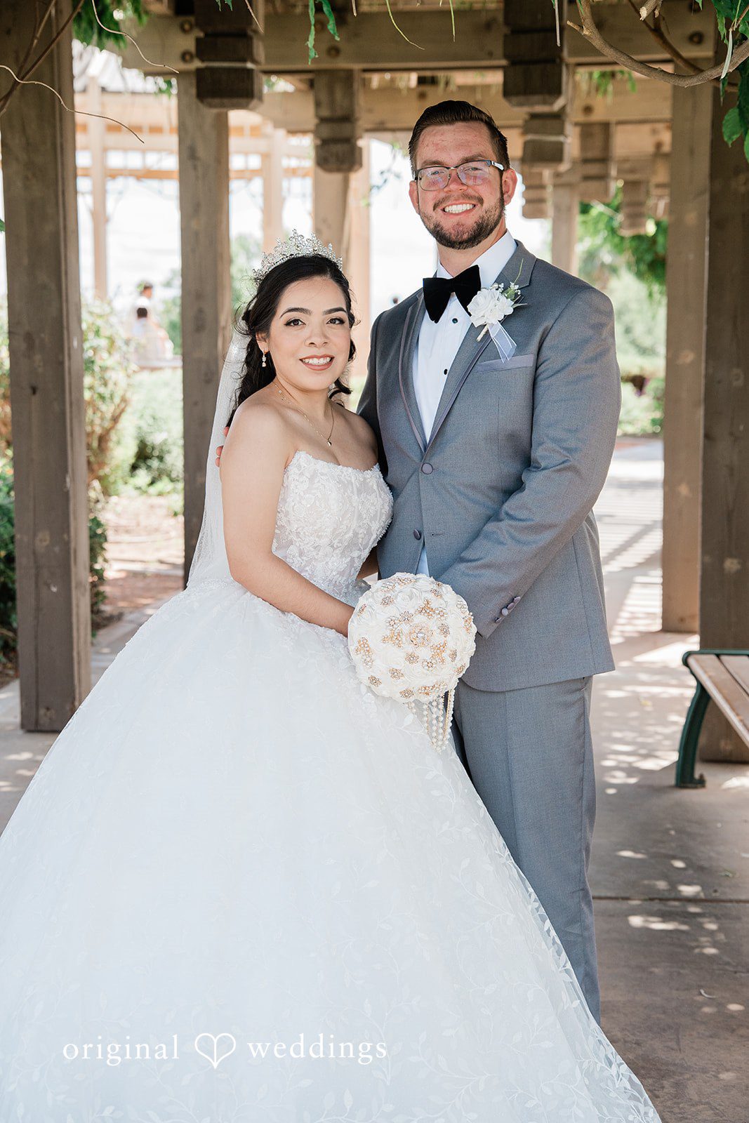 Outdoor wedding portrait at Towngate Community Center