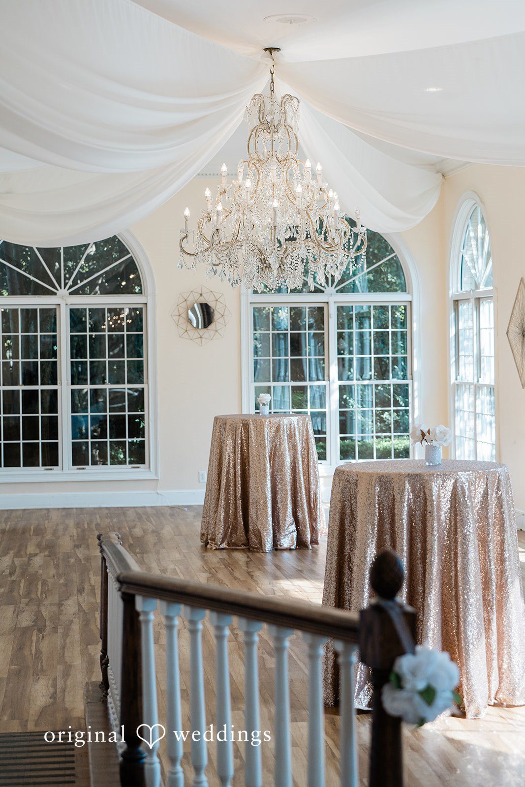 Beautiful mansion architecture captured on wedding day